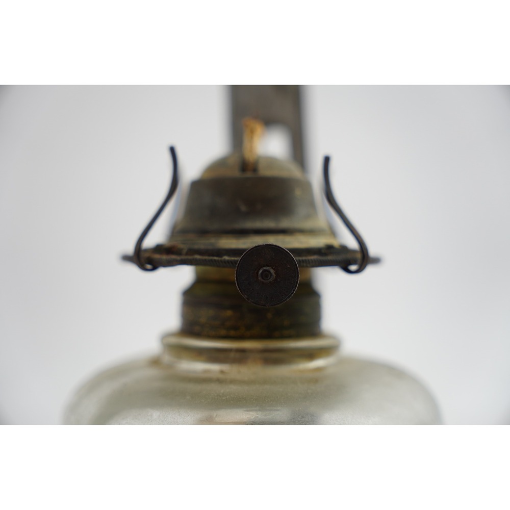 Antique Oil Lamp Brass Glass Wall Mount Lantern Kerosene, Handmade - Picture 5 of 8